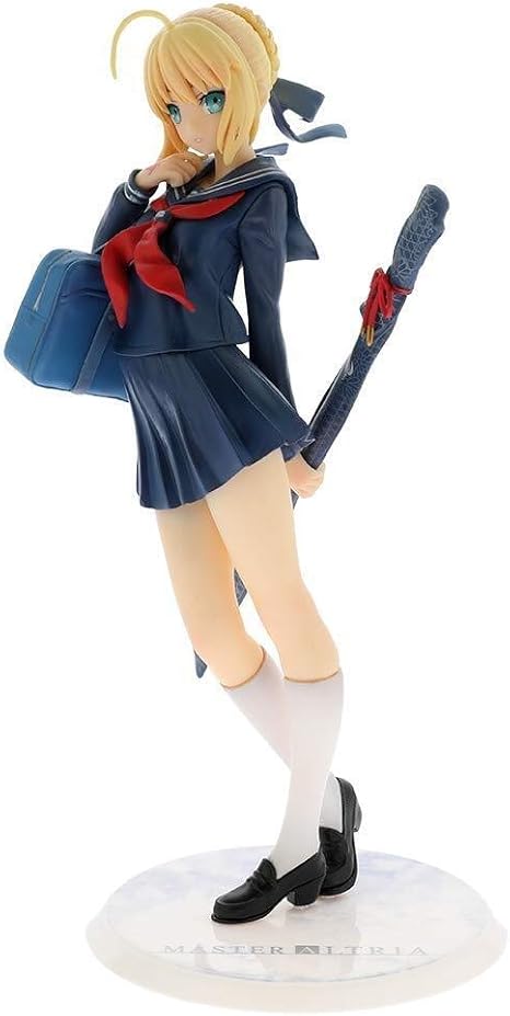 Amazon Co Jp Nwn Fate Stay Nightアニメセイバー 制服ver 箱入り人形モデルpvc置物 ビニールフィギュア アクションフィギュア コレクタブルアニメファンギフト ホーム キッチン