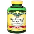 Spring Valley - Fish, Flaxseed, Borage Oil, Omega 3, 6, 9, 120 Softgels