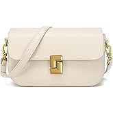 Solareer Women’s Small Crossbody Bag, Leather Sling Backpack with Removable Shoulder Strap & Top Handle (Beige)