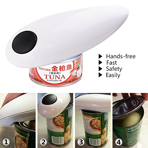 Foho Electric Can Opener, Smooth Soft Edge Electric Can Opener for Any Size with One-Button Manual Start / Stop, Best Kitchen Gadgets for Arthritis and Seniors - Thumbnail 4