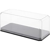 Pioneer Plastics 143C-BB Clear Plastic Display Case with Black Base for 1:43 Scale Cars, 6.125" W x 2.625" D x 2.25" H