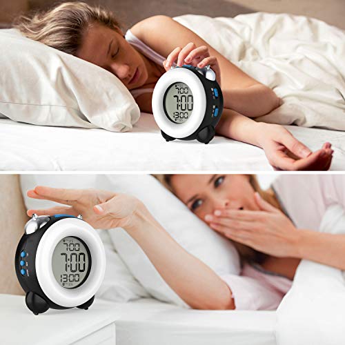 Banne Loud Alarm Clock for Heavy Sleepers with Dual Alarm Night Light