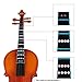 ammoon 4/4 Violin Fiddle Finger Guide Fingerboard Sticker Label Intonation Chart Fretboard Marker for Practice Beginners