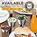 Fit Meal Prep [24 Pack 1.5 oz Stainless Steel Dipping Sauce Cups, Reusable Metal Ramekins, Commercial Grade Condiment Bowls, Individual Portion Cups, Small Round Au Jus Cup for Home, Restaurant