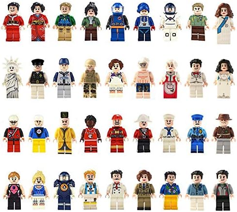 Minifigures Set, 36 pcs Community Mini People from Different Industries for Kids Party, Gifts, Building Bricks Kids Educational Toy to Build More Fun