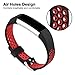 iGK Silicone Replacement Bands Compatible for Fitbit Alta and Fitbit Alta HR, Newest Adjustable Sport Strap Smartwatch Fitness Wristbands Silicone Red