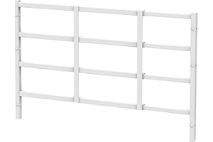 DELMOAR Fixed Window Safety Guard 19”x 38” Adjustable Width Prevents Accidental Falls, Non-Egress, Tamper Resistant Screws Included, White, Single Pack