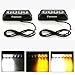 Favson 4 LED Strobe Lights for Trucks Cars Van with High Intensity White&Yellow Emergency Flasher (2pcs)