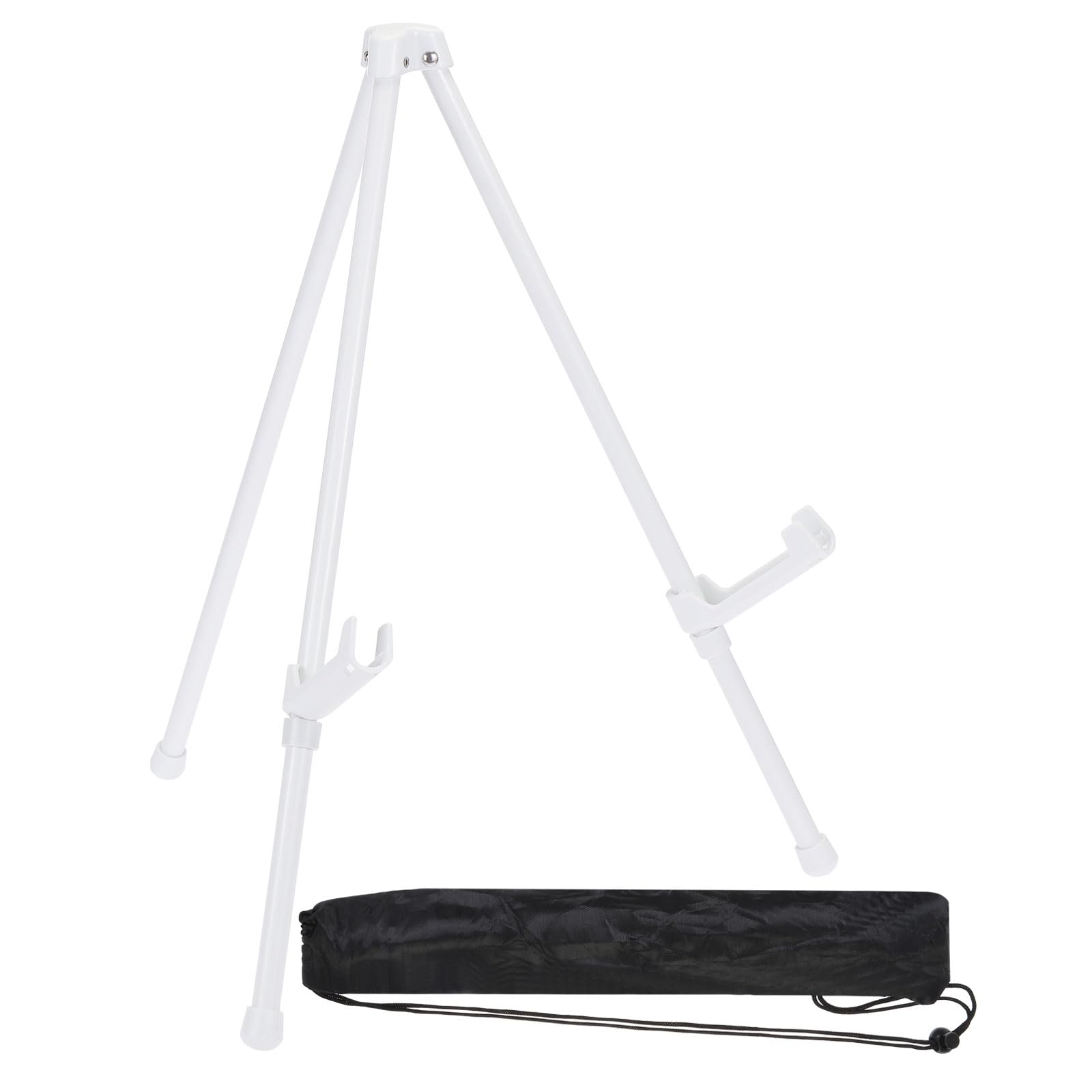 Photo 1 of PATIKIL 1Set Tabletop Easel Stand for Display, 14in Table Top Easel Stand Small Portable Tripod Aluminum for Signs Poster Art Painting Decor Picture Photo Wedding, White