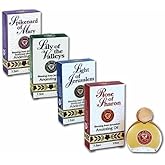 Ein Gedi Set of 4 Anointing Oils: Light of Jerusalem, Lily of the Valley, Spikenard, and Rose of Sharon
