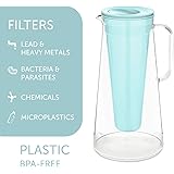 LifeStraw Home Water Filter Pitchers and Dispenser, Tested to Protect Against Bacteria, Parasites, Microplastics, and a Varie