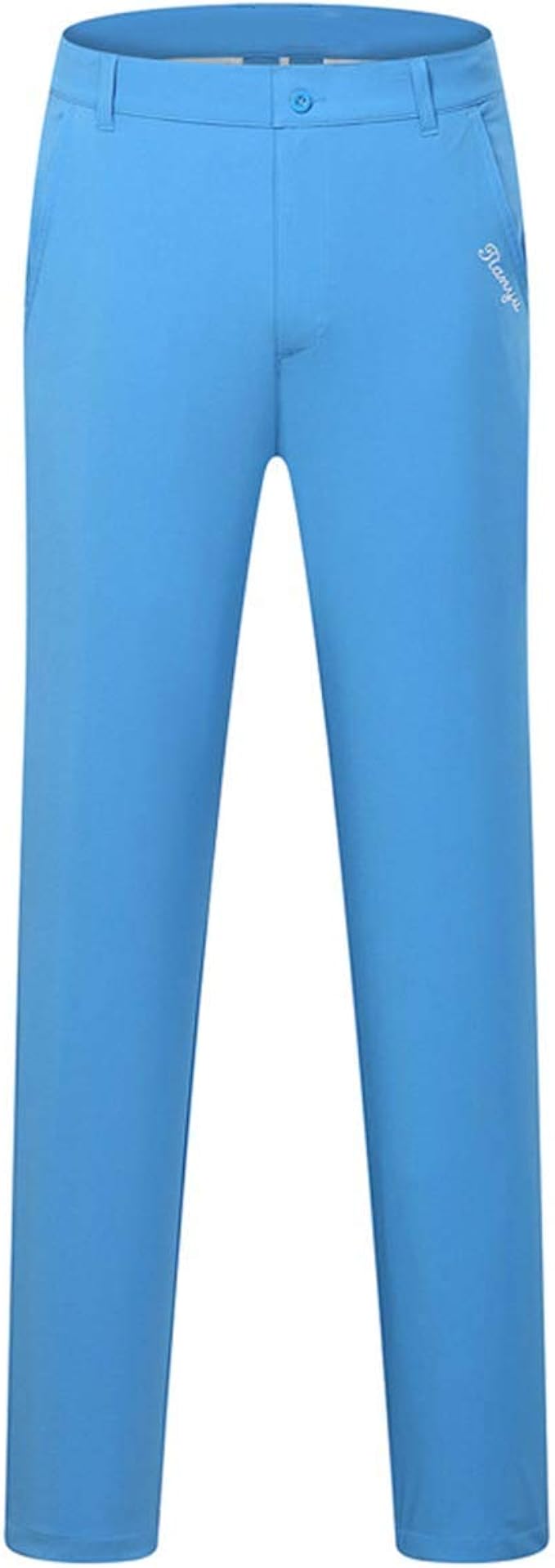 YFFUSHI Mens Slim-fit Golf Pants Classic Flat Front Mid Waist Solid Color Pants at Amazon Menâs 