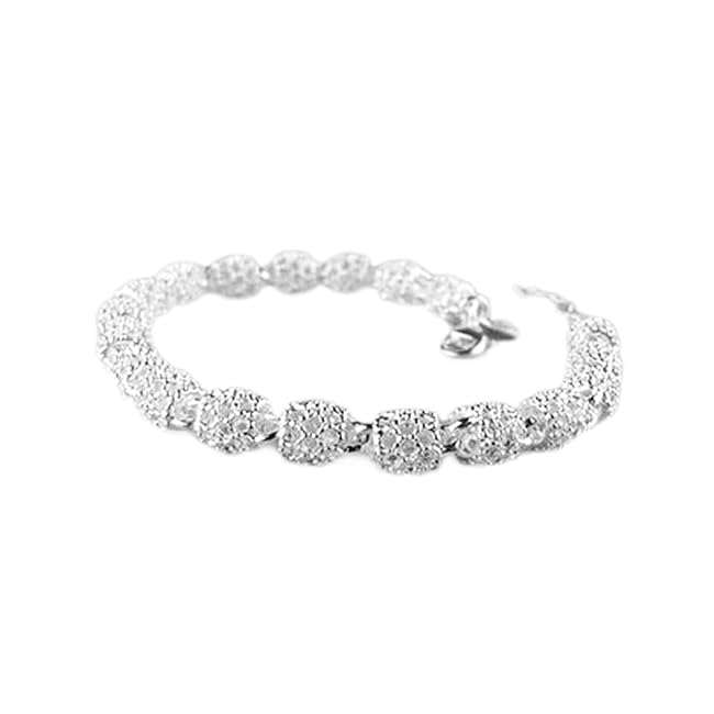 Hosaire 1X Fashion Bracelet Crystal Charm Silv...