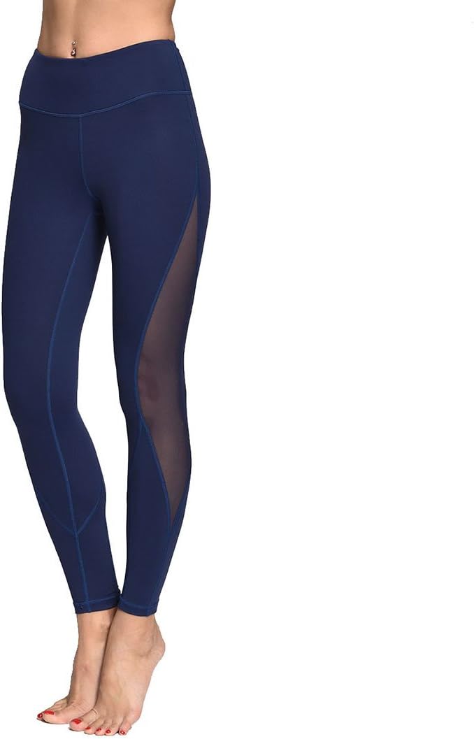 Yoga Pants for Women Fitness Running Workout Leggings Tummy Control Side Pockets