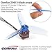 16pcs Gemfan Flash 2540 3-Blade Propeller 2.5inch Triblade Props Compatible with 1105 1106 Brushless Motor for DIY Micro FPV Drone Quadcopter (Transparent Blue)