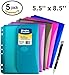5-pack C-line Super Heavyweight Mini Poly Binder Pocket with Velcro Closure, 1/2-inch Gusset, 1 of Each Color, Assorted Colors (08730)