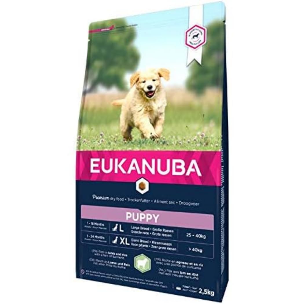 Eukanuba Complete Dry Dog Food for Puppy Large and Giant Breeds with Lamb and Rice 2.5 kg