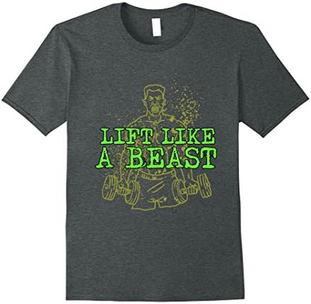 Mens Weightlifter Bodybuilder Weight Training Exercise T-Shirt XL Dark Heather