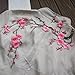 CUTEHILL Iron on Patches, Flower Applique Patches, Embroidery Patches, Big Pink Plum Blossom Embroidery Applique, 14.1