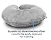 Crafty World Travel Neck Pillow Washable Cover Comfortable Memory Foam Airplane Travel Accessories Essentials Plane Neck Support Pillow for Neck Pain Relief and Sleeping Grey