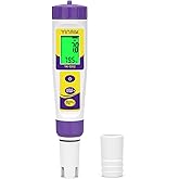 YINMIK Hydrogen Water Tester, 6 in 1 pH TDS H2 EC ORP Temp Meter for Water | Digital TDS H2 Test Pen for Hydrogen Water Tap Water Well Water Hydroponics Pool pH ORP Meter TDS pH Meter for Drinking Water