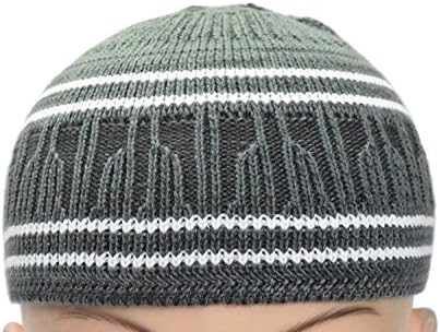 Manal Enterprises New Islamic Kufi Prayer Cap Egyptian Mens Muslim Hat Topi Namaz Beanies''