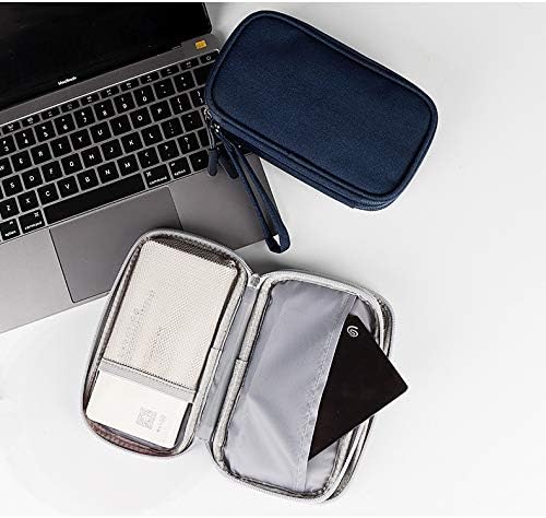 Hosoncovy Power Bank Organizer Bag - USB Flash Drive & External Hard Drive Case (Dark Blue) - Image 5