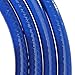 20Ft 6AN AN6 Push Lock Oil Gas Fuel Hose Blue + 10pcs 6AN Hose Fitting Kit Blue+Red