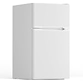 Antarctic Star 3.2 Cu.Ft. Mini Fridge with Freezer, Small Refrigerators with Adjustable Thermostat, Low Noise, Energy Saving, Compact Refrigerators for College Dorm, Office, Bedroom, Apartment, White on Fridge.com
