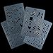 Pack of 4 Large Letter Nunber & Graphics Drawing Painting Stencils Scale Template for Scrapbooking, Card and Craft Projects