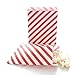 Red Party Favor Bags Trio (75 pack) - Party Favor Bags, Christmas Candy Treat Bags, Wedding Favor Gift Bags, Red Striped, Polka Dot & Chevron Bags