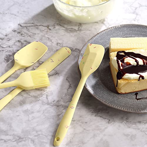 Silicone Spatulas Set Heat Resistant, 6 pieces Spatulas Set for Cooking