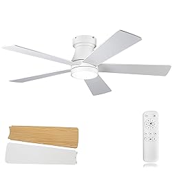 Ceiling Fans with Lights, 42 inch Low Profile