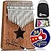 Kalimba 17 Key Thumb Piano - Musical instruments for adults and kids with all accessories, free music e-book and play along videos - Best relaxation gifts