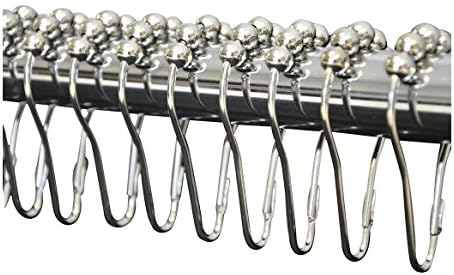Shower Curtain Hooks , Polished Chrome, Set of 24 Rings (iron)