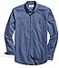 Goodthreads Men's Standard-Fit Long-Sleeve Solid Oxford Shirt with Pocket, indigo, Large