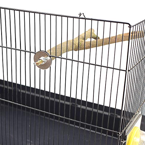 GNB PET 2 Pack Bird Perch Parrot Natural Wood Fork Stand Perch (5.9 Inches to 7.87 Inches), Birdcage Stands Platform Pet Bird Toys with Stainless Steel Washers