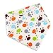 Leewin Baby Bandana Bibs 5-Pack Absorbent Cotton Cartoon Patterns with Adjustable Snap Closure for Boys & Girls Unisex Baby Shower Gifts
