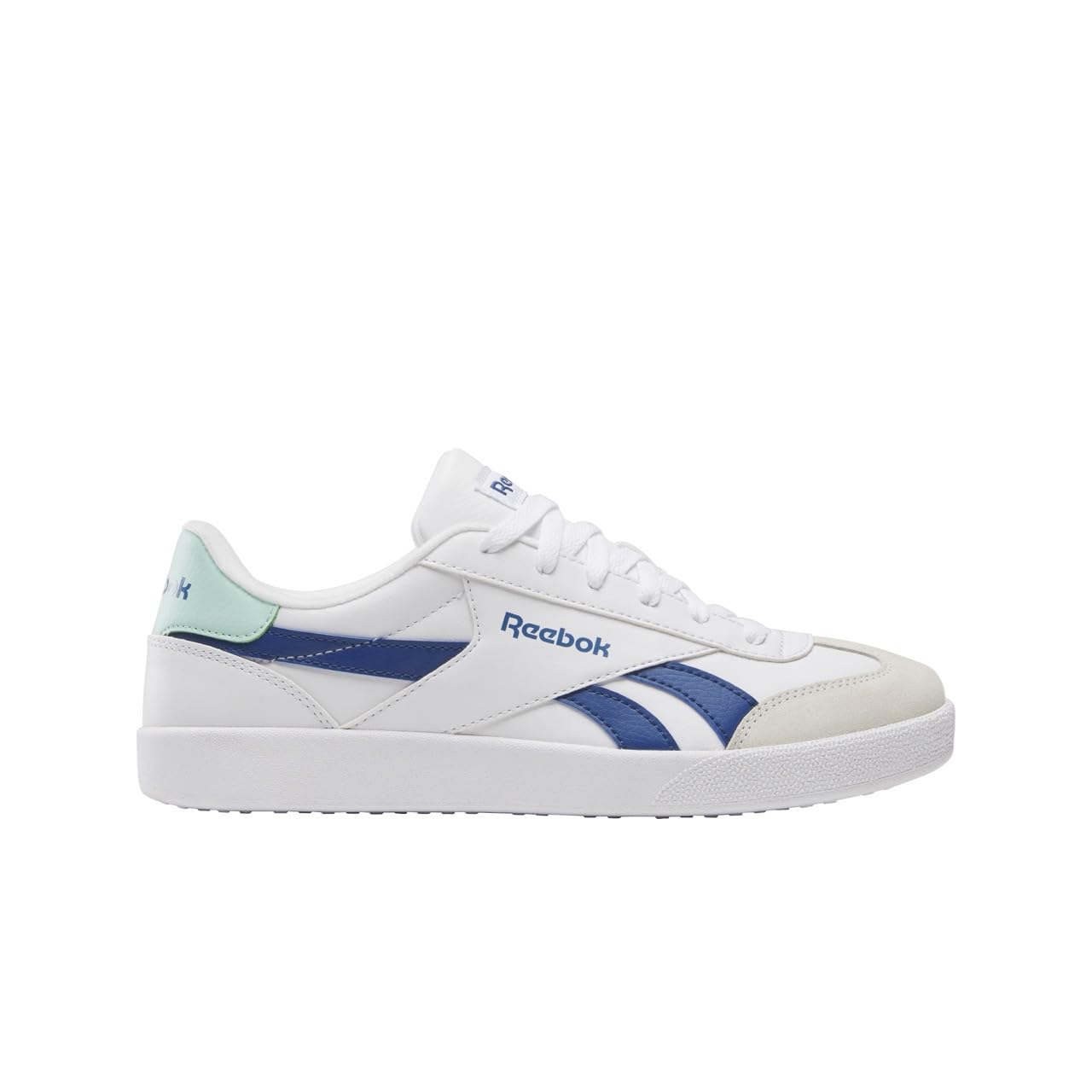 Reebok Unisex Smash Edge Suede Sneaker, White/Twilight Blue/Glitch Aqua, 13 Women/ 11.5 Men Image