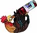 River's Edge Hand Painted Rooster Wine Bottle Holder