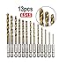 Zuoyou 13pcs HSS Titanium Coated Twist Drills Bit Set Hex Shank Quick Change Regular drilling Tools