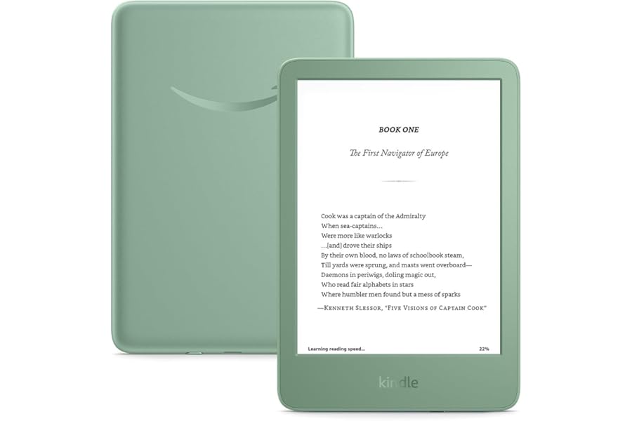 Amazon Kindle 16 GB (newest model) - Lightest and most compact Kindle, now with faster page turns, and higher contrast ratio,