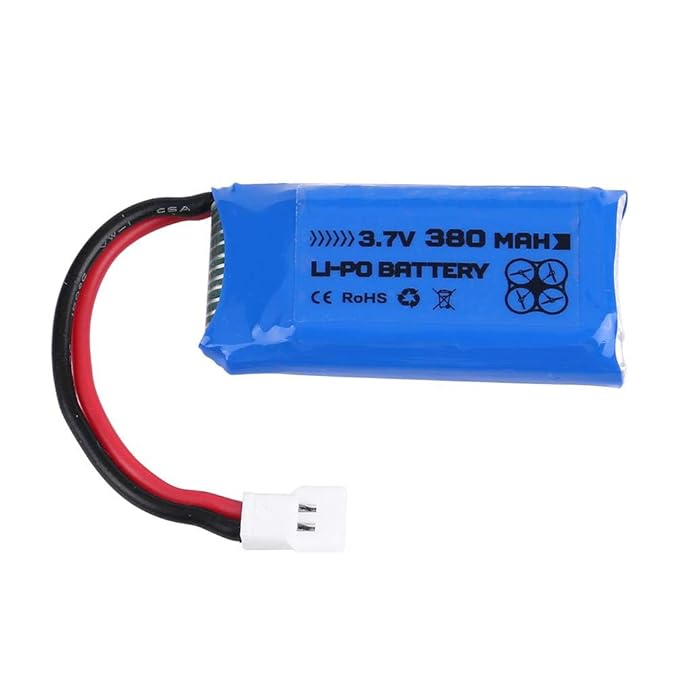 RC LiPo-Akku, 3 Stücke 6 stücke ENGPOW 3,7 V 1 s 380 mAh Wiederaufladbare LiPo-Batterie für Hubsan Syma WLtoys RC Drohne(1 st