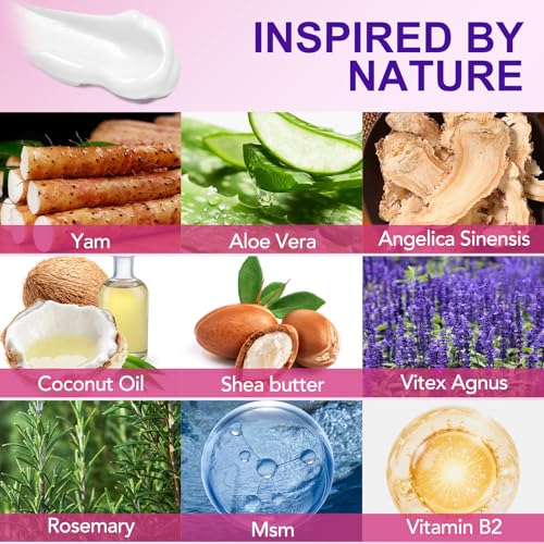 Wild Yam Cream 120g with Dong Quai for Women, Hormonal Balance Cream, Support for Menopause and Perimenopause, Hydration Against Hot Flashes and Night Sweats, Natural Wild Yam, Nourish