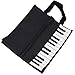 Reusable Grocery Tote Bags Music Symbols Print Canvas Print Tote Handbag Shoulder Shopping Bags (Black)