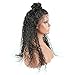 EAYON HAIR Full Lace Wigs Human Hair Curly Brazilian Virgin Remy Lace Wigs with Baby Hair 130% Density for Women Natural Color 12Inch