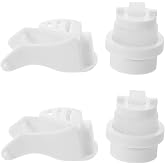 Gogogmee 2 Sets DIY Toothpaste Dispenser Repair Parts - Automatic Toothpaste Squeezer Supplies with Replacement Pump and Push Rod for Bathroom Wall Mount Use