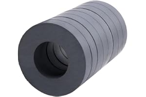 AOAUTO Ferrite Ring Magnets with Holes,OD40 x ID22 x 8mm Round Disc Donut Circle Hole Magnet for Crafts and DIY - Pack of 8