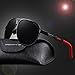 MERRY'S Men Classic Brand HD polarized Sunglasses Aluminum Driving Sun glasses S8611 (Black, 62)