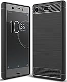 Xperia XZ1 Compact Case, Sucnakp TPU Shock Absorption Technology Raised Bezels Protective Case Cover for Sony Xperia XZ1 Compact Phone (TPU Black)